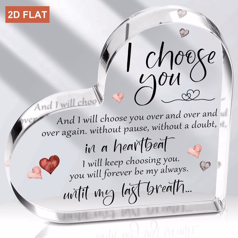 2d flat i you presents for i will pick you repeatedly for anniversaries romantic gifts for or boyfriend acrylic heart for birthdays valentines day and day gifts for men and women