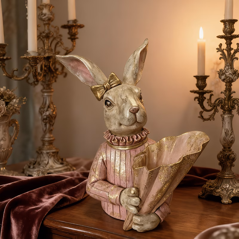 the 36cm oversized rabbit flower vase ornament is cute romantic decorative and practical fitting styles enhancing space beauty ideal for a and as a birthday housewarming gift