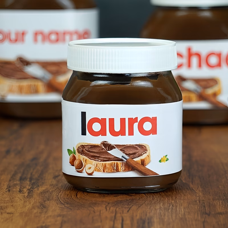 customized personalized chocolate label stickers custom name text diy chocolate labels for jars bottles gifts add your own photo logo name tag decals for chocolates candies spreads birthday anniversar