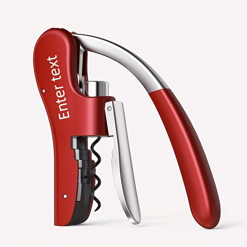 1 customizable wine opener personalized with engraved name text party accessory elegant ornament engraved gift durable metal material suitable for event organizers