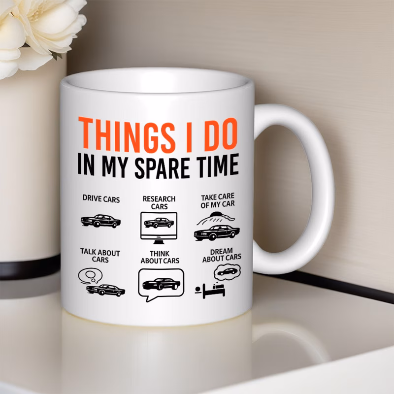 1 pack funny car enthusiast gift mug things i my driving mechanics racing ceramic coffee cup with driving icons cars research maintenance talking on phone about cars of cars drifting racing collecting