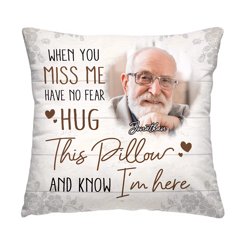 a memorial pillowcase offered in sizes showcasing a custom with when you of me this exceptionally soft pillowcase boasts a retro aesthetic is machine washable