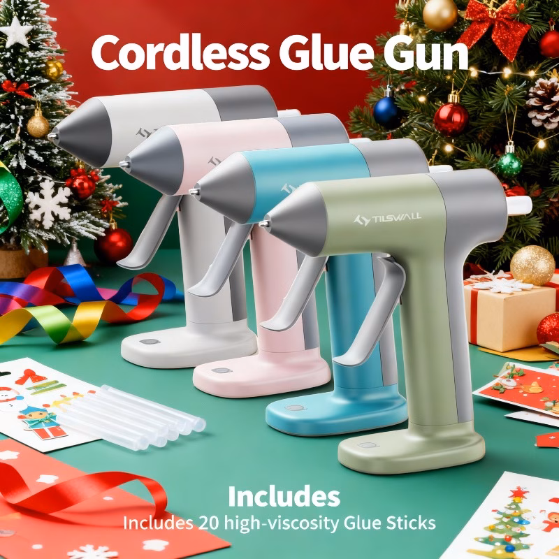 hot melt gun 20 high sticks included anti drip nozzle 5 min automatic 2000mah diy handmade suitable for christmas halloween crafts repairs pink