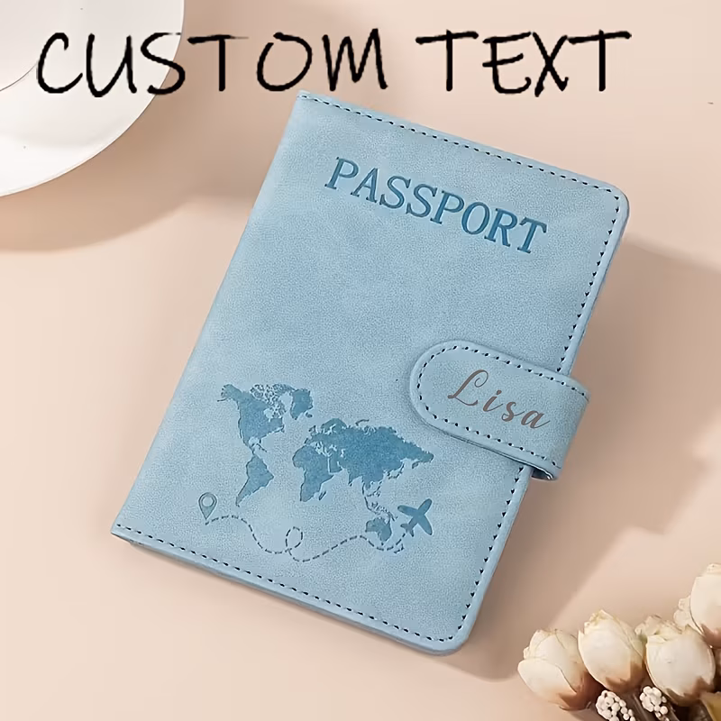 1 simple custom name letter synthetic leather synthetic leather passport cover demagnetized multi functional travel travel essentials holiday gifts travel essentials
