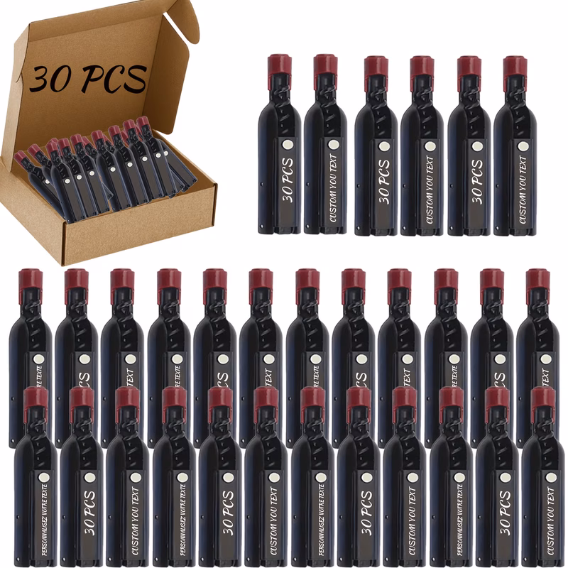 30pcs stainless steel wine opener laser engraved customization suitable for valentines day weddings bar fathers day mothers day corporate marketing special anniversary souvenirs