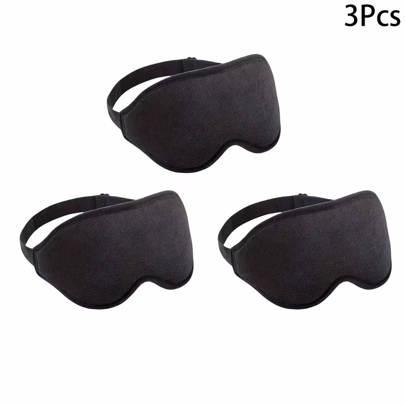 3pcs soft padded sleep mask blackout luxurious eye cover travel blindfold
