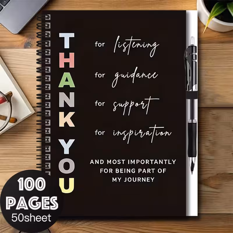 a set of gratitude themed spiral notebooks with pens suitable for work and study to record inspiration a for graduation gifts birthdays and other occasions used to write diaries make daily s