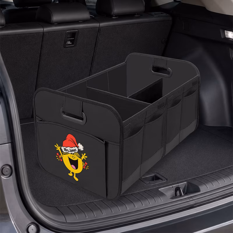 1pc new ms car trunk organizer multi functional foldable storage box with compartment saving essential for travel car clutter a must have for car enthusiasts