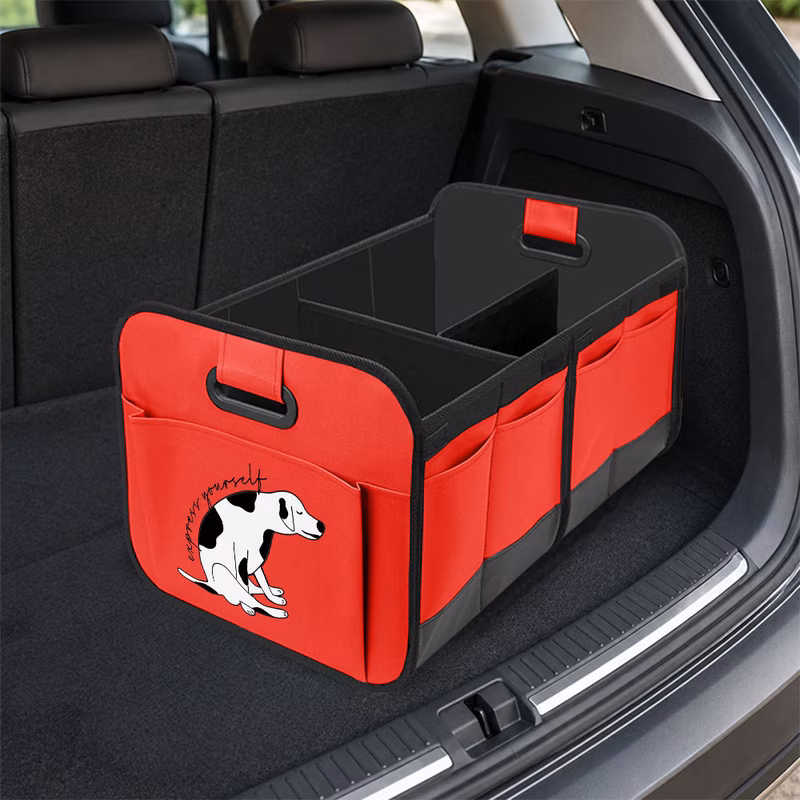 1 yourself dog car trunk organizer multi functional foldable car storage box with multi compartment design suitable for daily commuting long distance travel and outdoor camping