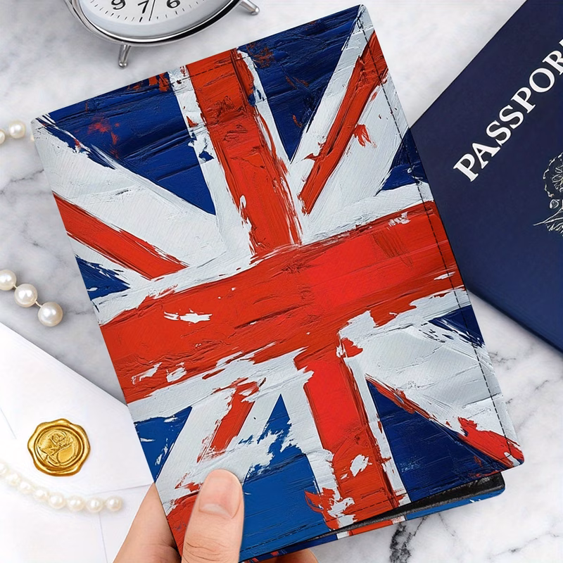 flag passport holder travel with card slots holder boarding essential for men women stylish cover gift