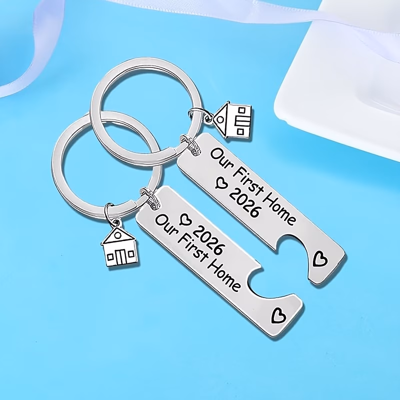 keychains couple gifts first home 2026 housewarming gifts for owner house keyring keychain owner key ring