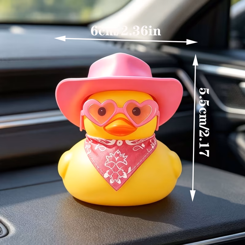 denim duck car ornament suitable for truck car suv large vehicle small car dashboard rearview mirror universal ornament indoor decoration perfect gift for drivers