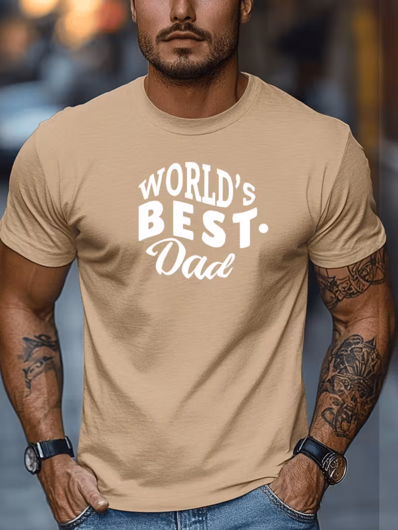 mens dad graphic t shirt soft and breathable fashionable and versatile design round neck short sleeve summer tee gift idea t shirt