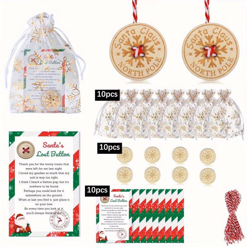 gift for her him 30pcs christmas party gift package festive xmas tree decor with lost buttons snowflake bag and christmas for christmas celebration and new years eve events
