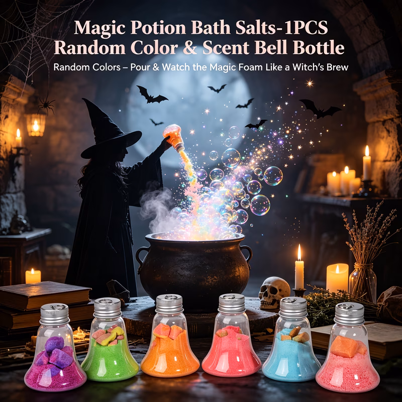 bath salts 1pc random color scent bell jar style 6 color lab powder with relaxing gift for her him valentines day birthday relax self care present anniversary gift