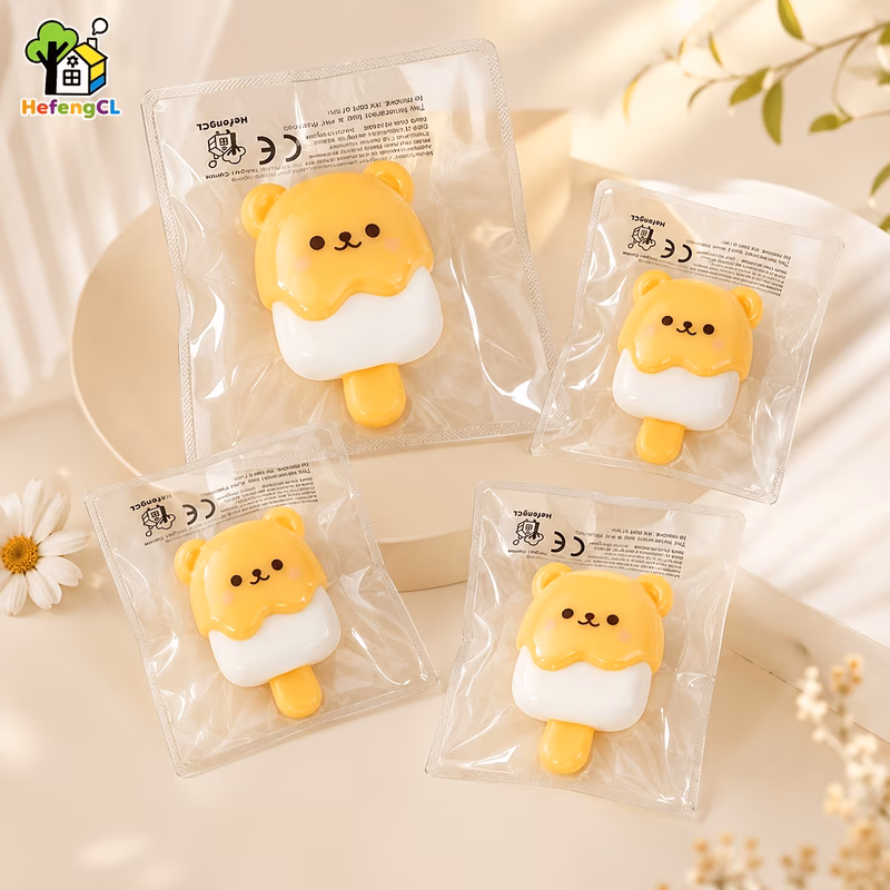 hefengcl cute little bear toy kawaii figure cute chubby animal toy with soft pressing play desk companion halloween treat bag filler christmas stocking stuffer and party prize office gift