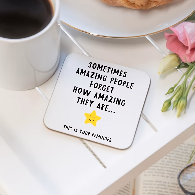 you are appreciated coaster star shaped suitable for colleagues teachers friends wood drink coaster with thank you gift for desk decor table