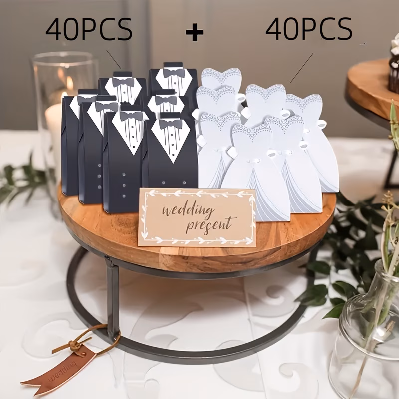 gift for her him 80 elegant suit style wedding favor boxes with ribbons vintage style candy gift boxes suitable for bridal showers birthdays and wedding receptions wedding party favors