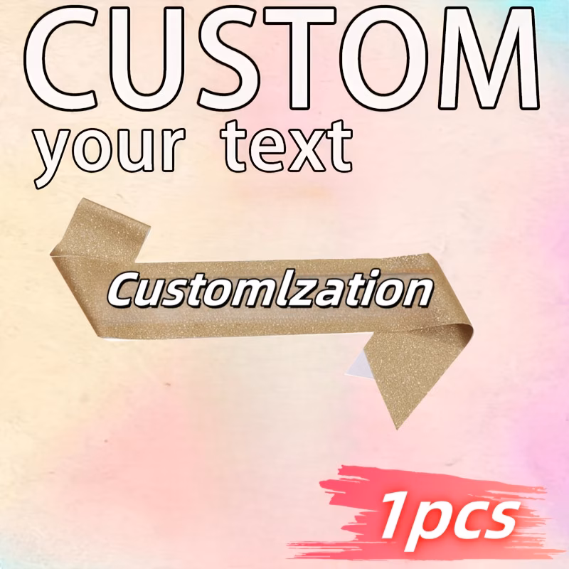 1pc customizable letter name logo birthday party sash 160cm long 9 5cm wide birthdays and celebrations personalized ribbon sashes for s birthday decorations beauty pageants weddings bridal showers ann