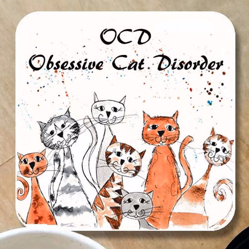 2d flat 1pc coasters cat coasters wooden coasters kitchenware cat additions funny cats ocd cats