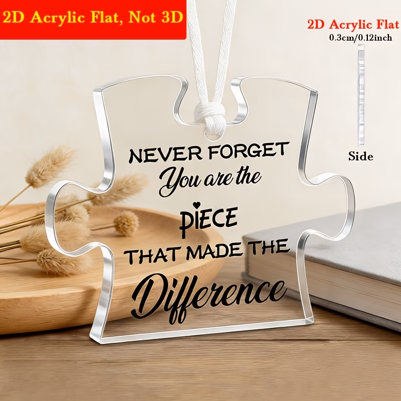 2d flat 1pc acrylic hanging ornament minimalist elegant thank you gift suitable for colleagues unisex housewarming wedding decoration with hanging loop 2d flat
