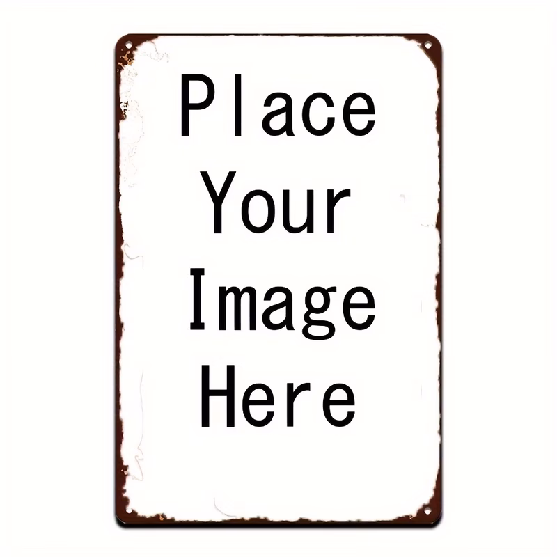 one custom aluminum sign featuring personalized text or images designed in a retro style measuring 8 by 12 inches this decorative piece is perfect for creative individuals and personalized setgs