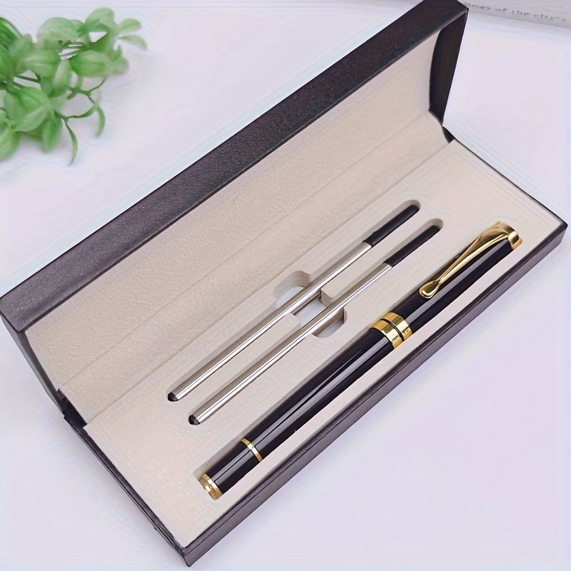 luxury ballpoint pens pen gift set for men and women professional executive office nice ballpens classy gift box ballpoint black refill line width 0 5mm