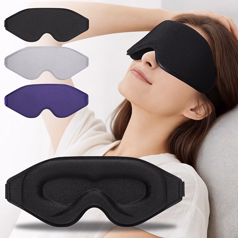 cross border 3d contoured blackout eye mask breathable and pressure free designed for sleep suitable for students and ideal for eye protection