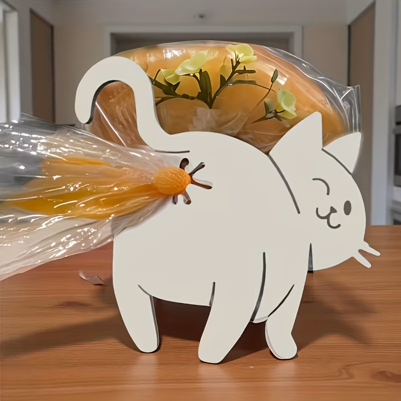 1pc 3d printed cat bread clip 3d printed gadget plastic cute animal storage accessory decor gift lightweight design must have for pet lovers