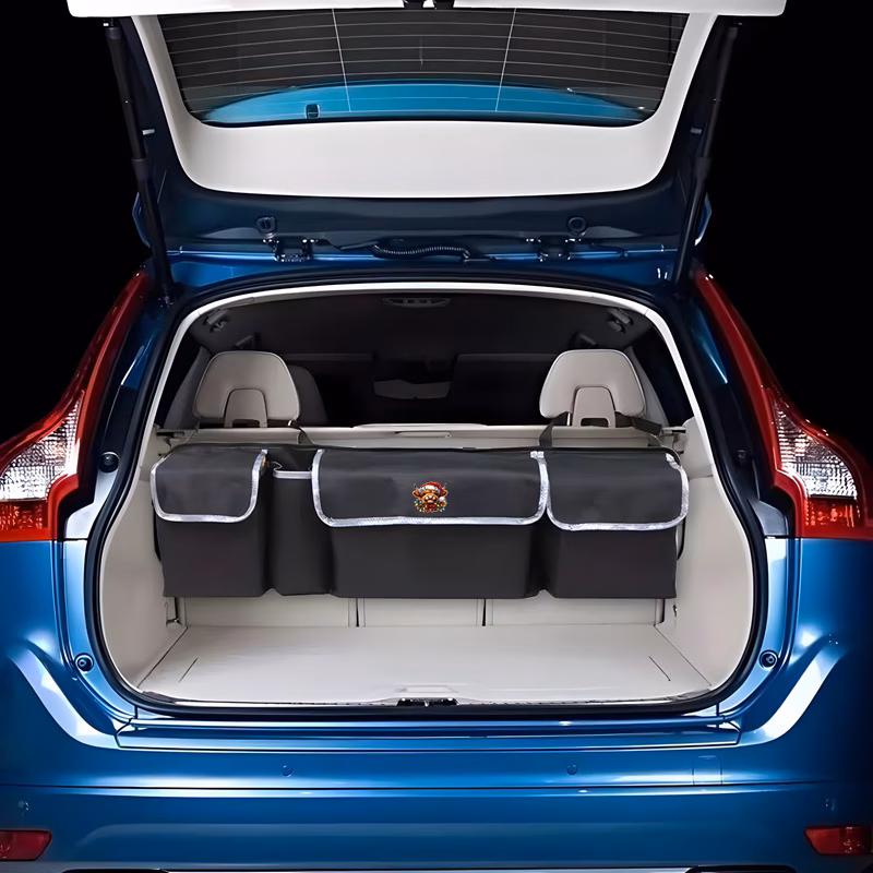 1pc large capacity multi compartment car organizer suitable for most vehicles hanging backseat trunk storage bag with hanging bracket auto organizer suitable for car suvs trucks interior accessories s