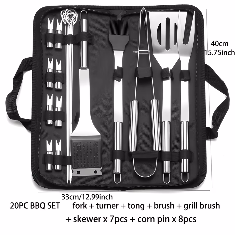 stainless steel bbq tool set 3pcs set 7pcs set 16pcs set 20pcs set