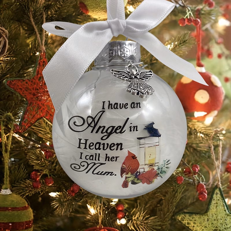 a christmas bird of paradise relative name ornament keepsake ball souvenir feather ball ornament christmas tree hanging decoration home decor pendant