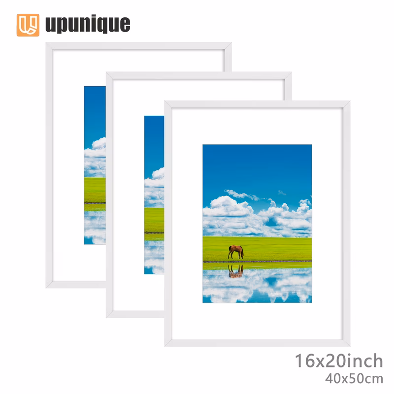 3pcs 16 24 inch photo frame gift set white frames essential for fall puzzles posters vintage diamond painting ideal for minimalist wall art great for thanksgiving halloween and christmas