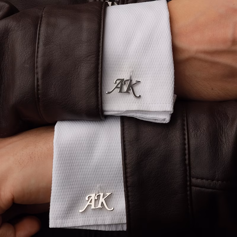 custom initial cufflinks personalized couple letters cufflinks minimalist stainless steel cufflinks custom groomsmen cufflinks wedding gifts groom cufflinks groomsmen gifts father cufflinks mens jewel