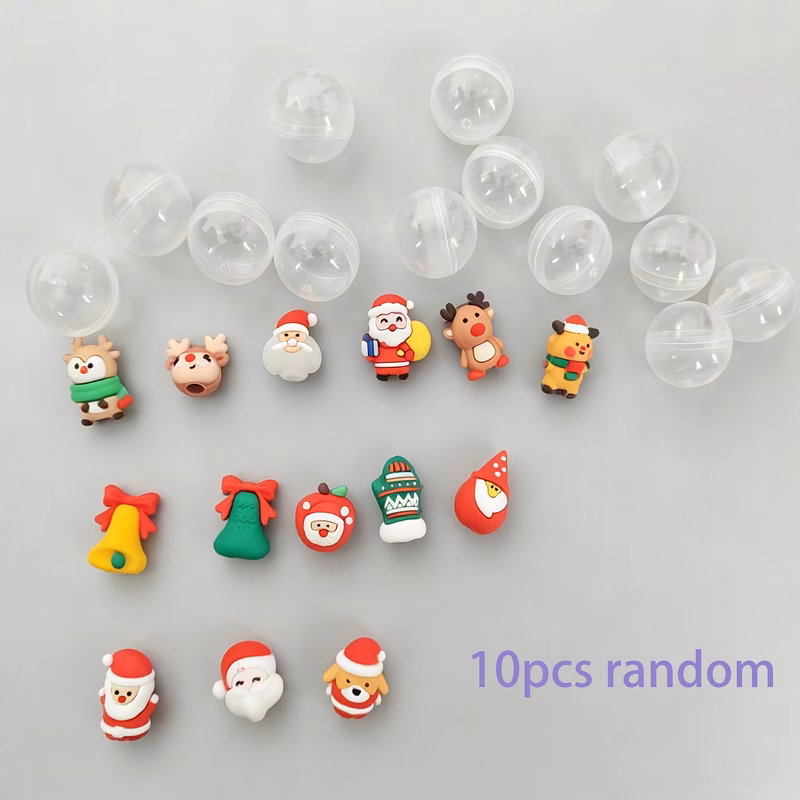random christmas mini figurine toys cute assorted xmas santa snowman reindeer ornaments christmas party favors fillers stocking stuffers classroom prize gifts for kids decor