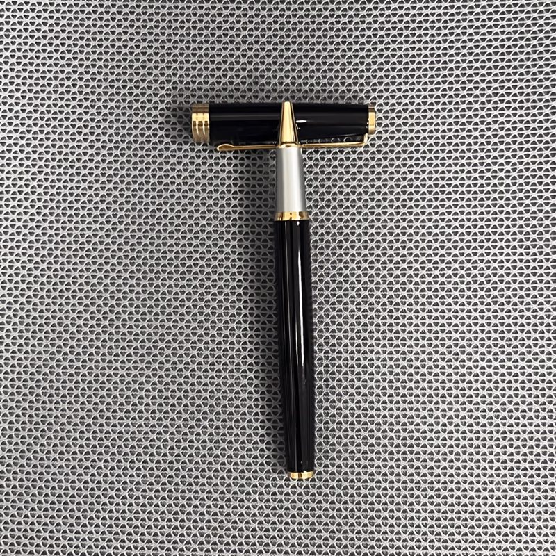 1 set light luxury business ballpoint black and golden glossy full pen writing set for office professionals men students calligraphy practice graduation and holiday gifts