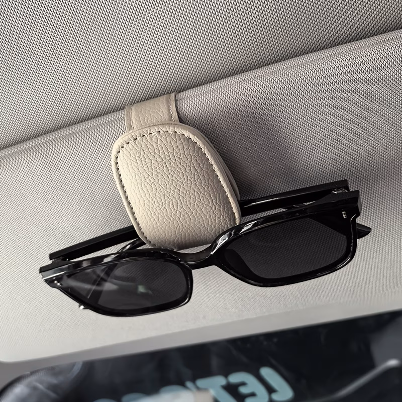 universal car sun visor glasses clip pvc material auto eyeglasses holder vehicle interior accessories eyewear storage bracket