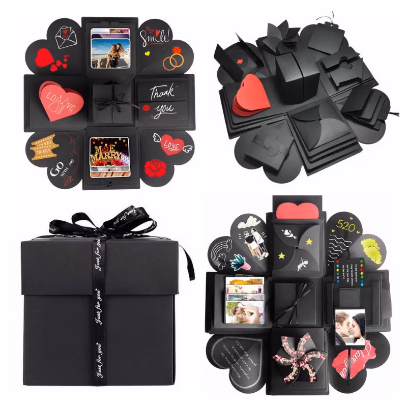 romantic valentines day diy photo album storage box for couples mothers day