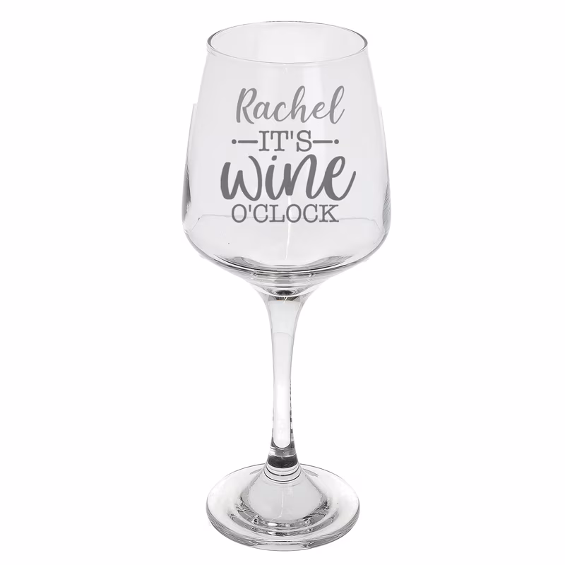 personalised wine engraved wine glass novelty gift birthday gift end of teachers gift retirement gift thank personalised engraved wine glass its wine engraved glass