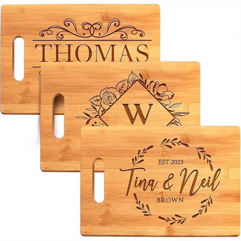 personalized cutting board wedding gifts for couples custom engraved bamboo cutting board engasynthetic gemstoneent bridal shower anniversary birtdhay christmas housewarming gifts for