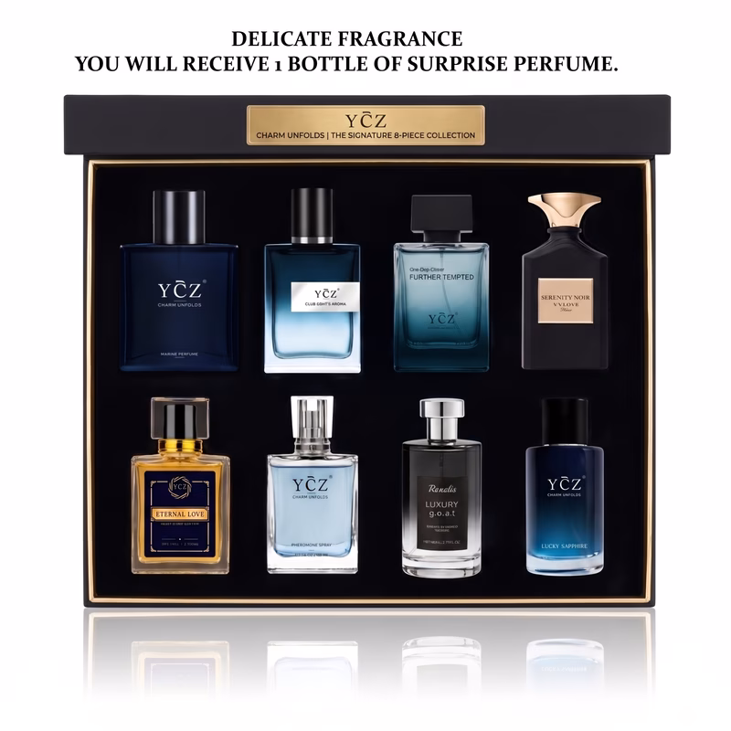 ycz mens perfume single bottle suitable for date night gift 8 random fragrance long lasting eau de toilette with cedar jasmine citrus notes korean scent for him 1 7 3 4fl oz daily wear special occasio