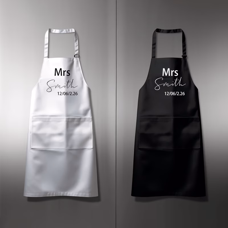 2pcs set of personalized mr mrs aprons for ideal gift for weddings engagements bridal showers bachelorette parties anniversaries christmas and
