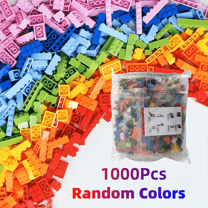 500pcs 1000pcs bag classic building blocks mixed colors suitable for boys and girls home decor theme safe abs material random colors creative small granule building toys halloween thanksgiving christm