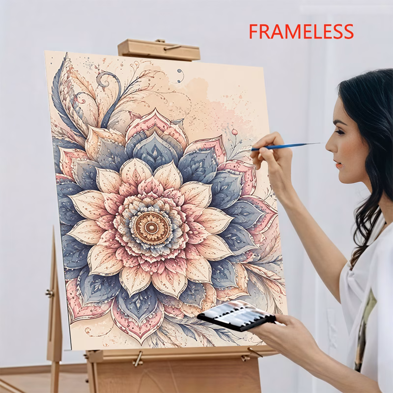 professional art use 1 set mandala art pattern paint by numbers oil painting kit art gift home decor wall hanging artwork for mothers day fathers day christmas valentines day and other holiday gifts s