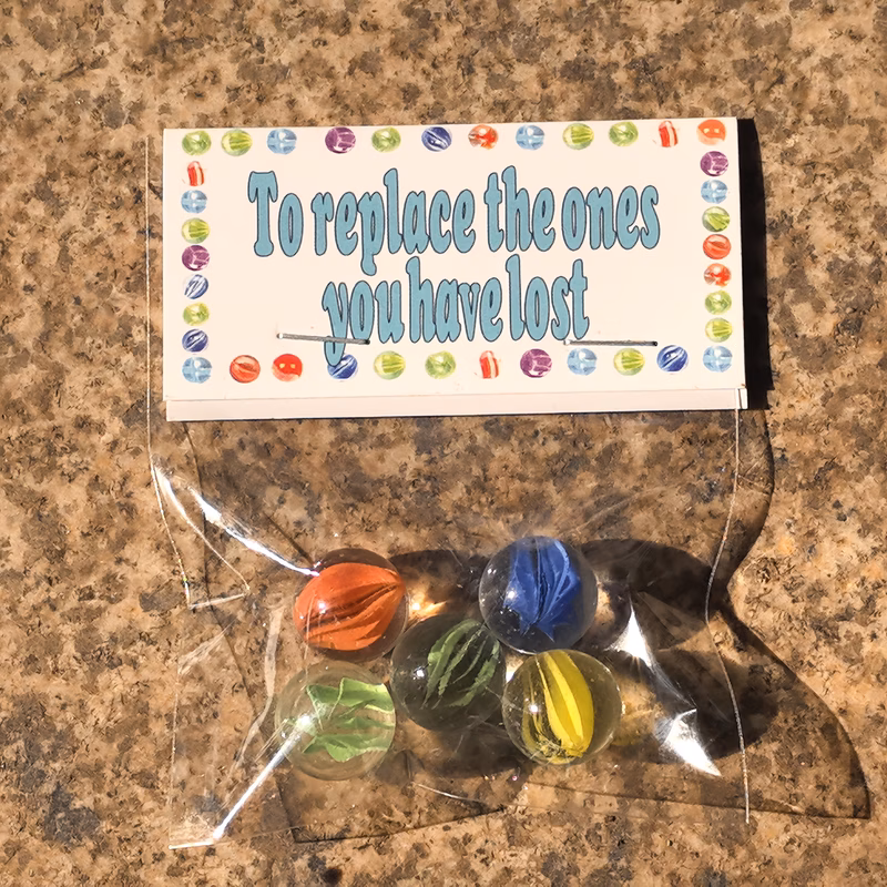 replace your lost glass ball funny prank gift bag neighbor party small gift birthday gift joke gift