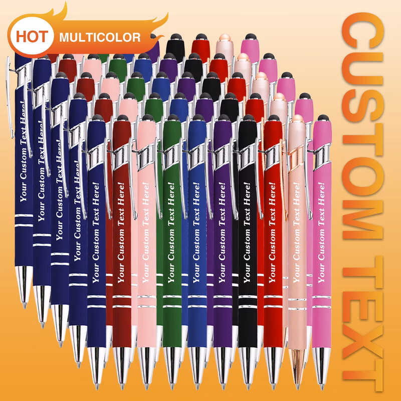 custom engraved metal retractable ballpoint pens in a set of 112 personalized engraving ideal for business offices and corporate branding a for valentines day and new year celebrations