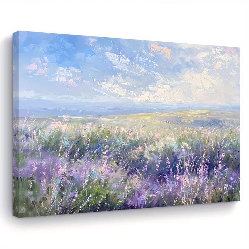 1pc rustic wooden frame canvas painting 11 8x15 7 inch landscape art vibrant blue floral print handmade wall decor for living room bedroom kitchen housewarming gift for her him canvas wall art ready t