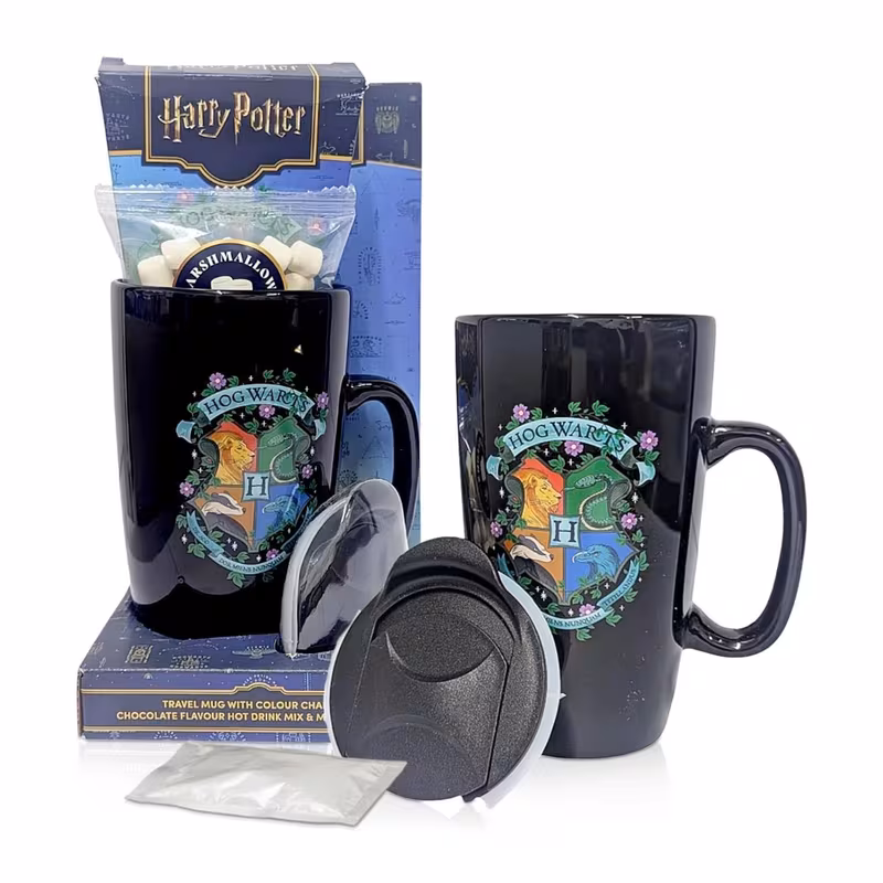 mug hot chocolate gift set ceramic travel mug with blue colour changing hot chocolate drink marshmallows gifts for stocking fillers christmas gifts for kids