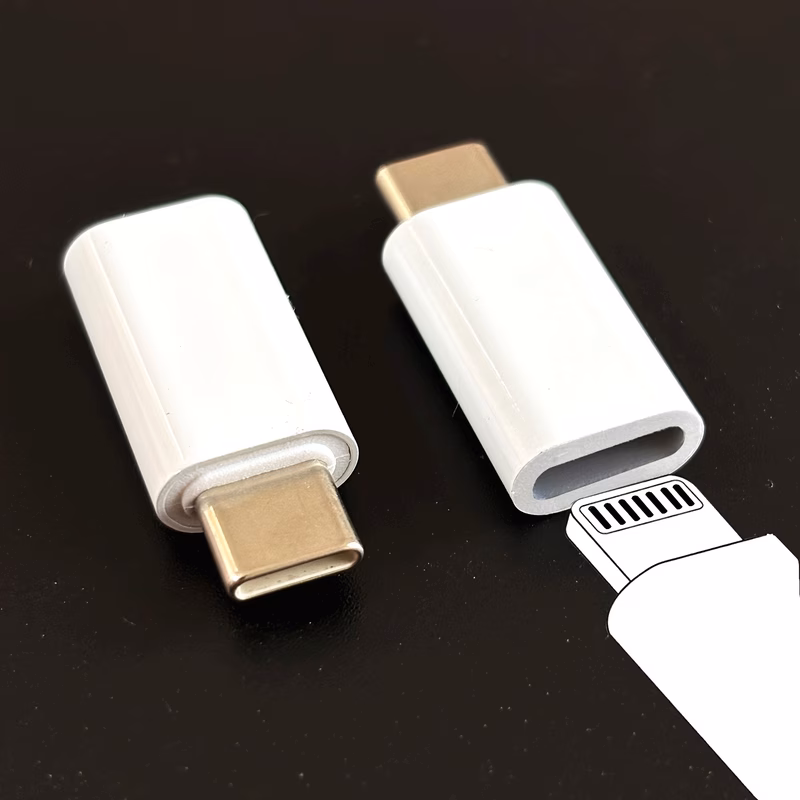 2 pack for iphone lightning to usb c adapter type c charger connector for iphone 16 15 charger