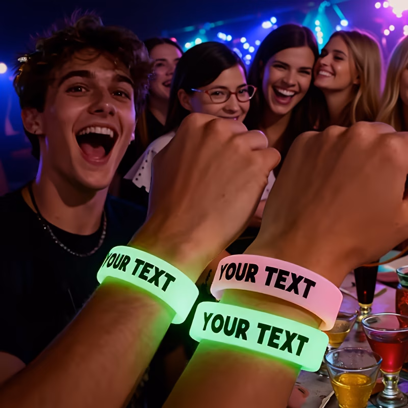 30pcs customizable silicone glow bracelets in and soft for weddings bridal showers housewarming parties and more for teenager for teenager
